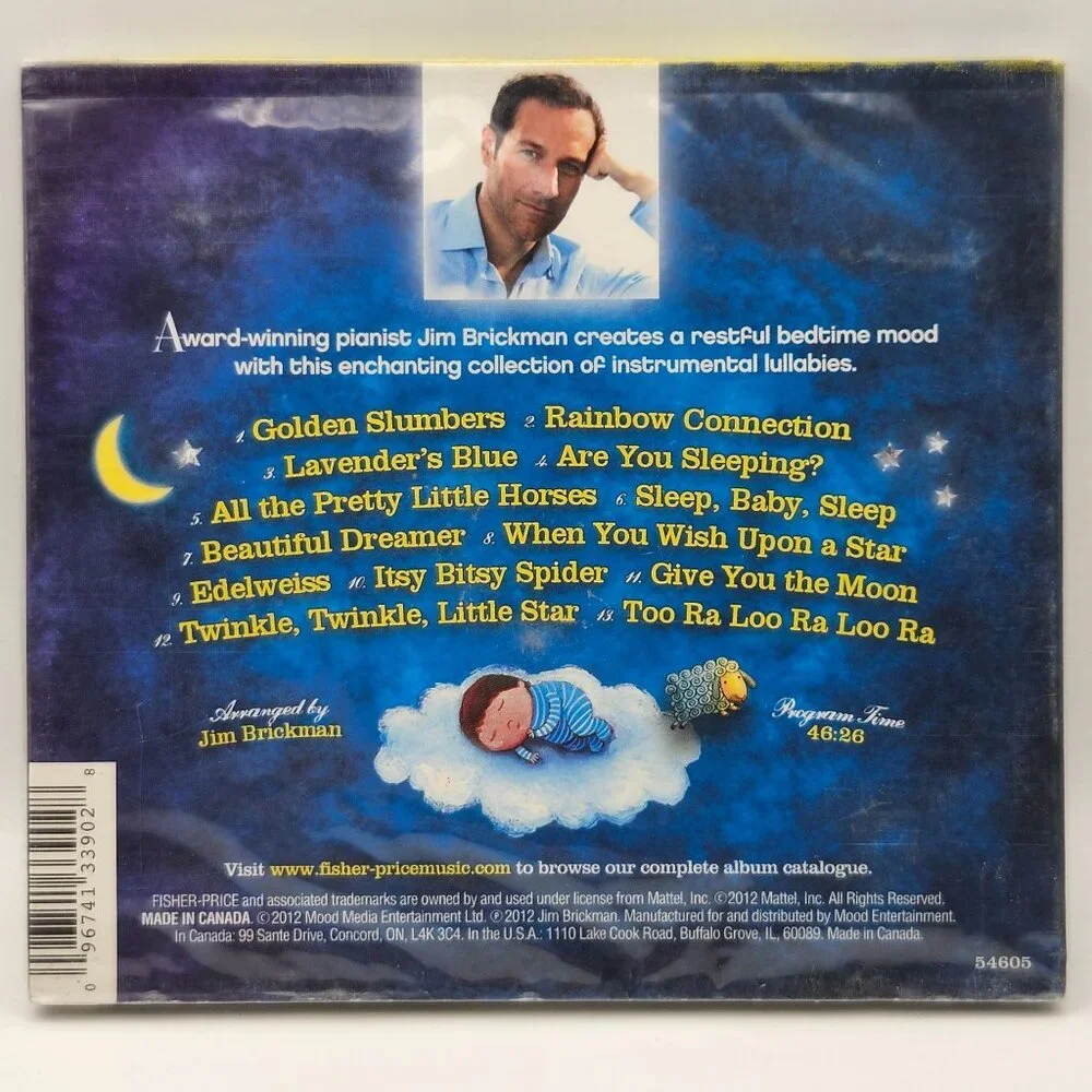 Jim Brickman Piano Lullabies Babys Bedtime Favorites CD 2012 Fisher-Price 54605 - Picture 2 of 2